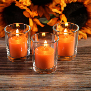 2 of 2: Richland Votive Candles Unscented Orange 10 Hour Set of 12