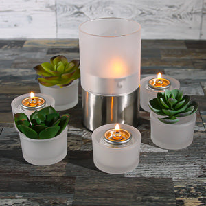 5 of 7: Eastland Tealight Candle Holder Frosted