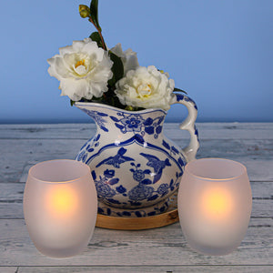 2 of 5: Eastland Grande Hurricane Votive Candle Holder Frosted