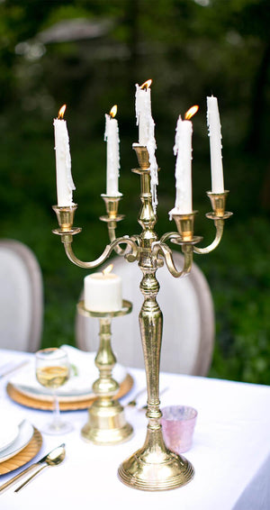 1 of 2: gold moretti candelabra 25in