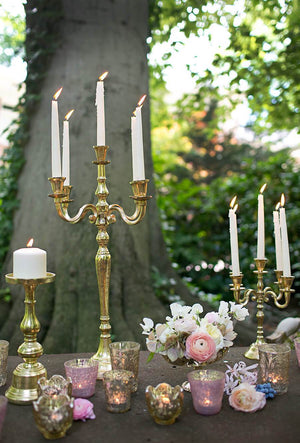 2 of 2: Gold Moretti Candelabra 25in