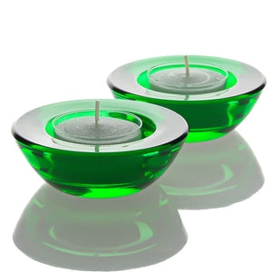 1 of 4: Eastland Chunky Tealight Candle Holder Green