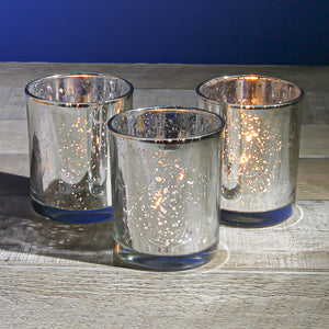 2 of 4: Richland Votive Holder Grande Silver Mercury