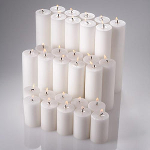 1 of 4: richland pillar candles 2 x3 2 x6 2 x9 set of 30