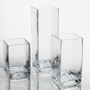 1 of 5: Eastland Square Vases 6", 8" & 12"