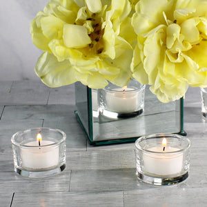 6 of 8: Richland Clear Cup Tealight Candles White Unscented Set of 500