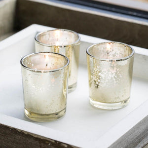 2 of 7: Richland Votive Candles & Mercury Votive Holders Set of 72