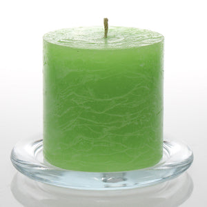 1 of 2: Richland Rustic Pillar Candle 3"x 3" Green Set of 24