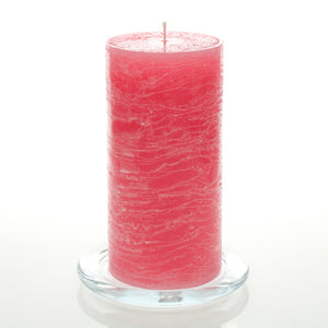 1 of 2: Richland Rustic Pillar Candle 3"x 6" Pink Set of 6