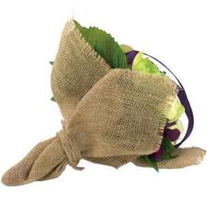 1 of 4: Rustic Burlap Bouquet/Pot Wrap Squares 20x20 Pack of 12