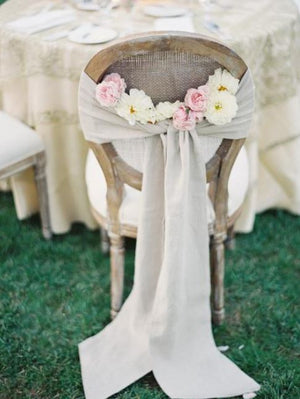 3 of 3: Linen Chair Sash / Table Runner 8in x 108in