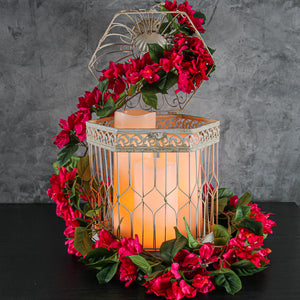 3 of 6: Richland 4" x 10" Large LED Pillar Candle with Wavy Top