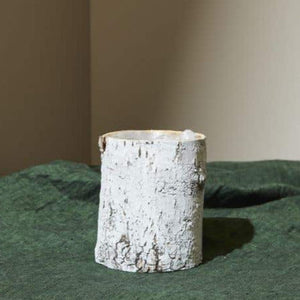 4 of 4: Whitewashed Birch Bark Vase 4.75x6