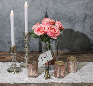 4 of 4: 8in Hurricane Vase & Candle Holder