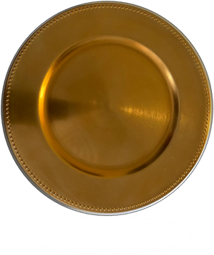 1 of 2: Richland Beaded Charger Plate 13" Gold Set of 24