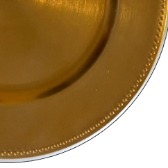 3 of 3: Richland Beaded Charger Plate 13" Gold Set of 48