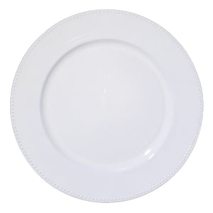 1 of 4: Richland Beaded Charger Plate 13" White