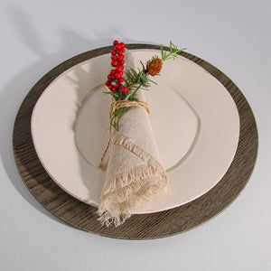 2 of 5: Richland Charger Plate 13" Woodgrain