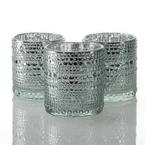 1 of 4: Richland Mercury Candle Holder Pearly Silver