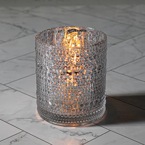 2 of 4: Richland Mercury Candle Holder Pearly Silver Large