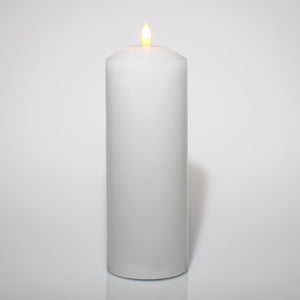 1 of 3: Richland 3"X8" Bullet LED Wax Candle White