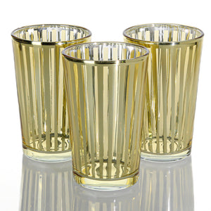 1 of 2: Richland Gold Stripe Glass Holder - Large