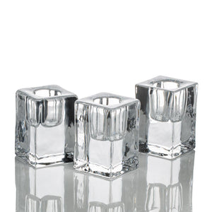 1 of 2: richland square glass taper candle holder 2 5 set of 48