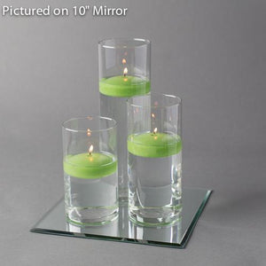 6 of 14: Eastland Square Mirror and Cylinder Vase Centerpiece with Richland 3" Floating Candles Set