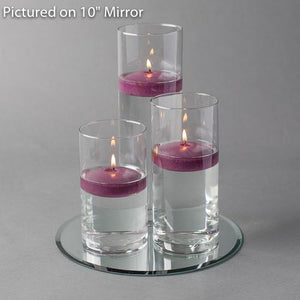 9 of 14: Eastland Round Mirror and Cylinder Vase Centerpiece with Richland 3" Floating Candles Set o