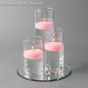 12 of 14: Eastland Round Mirror and Cylinder Vase Centerpiece with Richland 3" Floating Candles Set