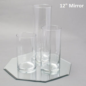 4 of 4: Eastland Octagon Mirror and Cylinder Vase Centerpiece Set of 4