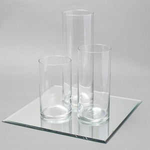 3 of 3: Eastland Square Mirrors and Cylinder Vases Centerpiece Set of 48