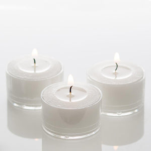 1 of 3: Richland Clear Extended Burn Tealight Candles White Unscented Set of 100