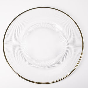 1 of 4: richland 13 gold rim glass charger plate set of 12