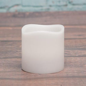 1 of 5: richland led wavy top pillar candle white 3x3