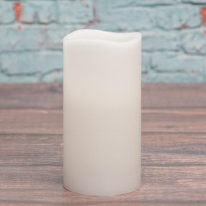 1 of 5: Richland Flameless LED Wavy Top Pillar Candle White 3"x6" Set of 6