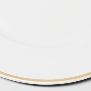 3 of 3: richland 13 white with gold rim charger plate set of 12