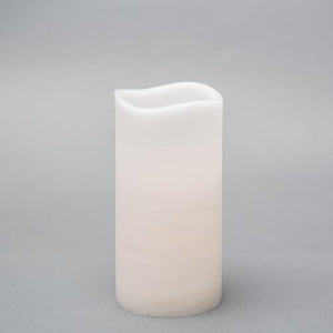 1 of 3: Richland 4" x 8" Large LED Pillar Candle with Wavy Top - Set of 6