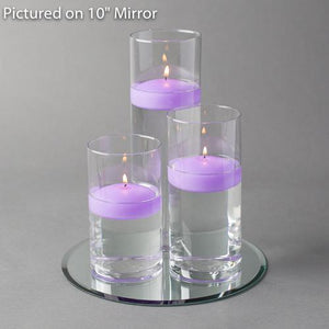 9 of 15: round mirror centerpiece candles set 3
