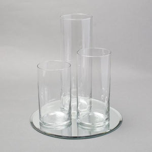 1 of 3: Eastland Round Mirror and Cylinder Vase Centerpiece Set of 48