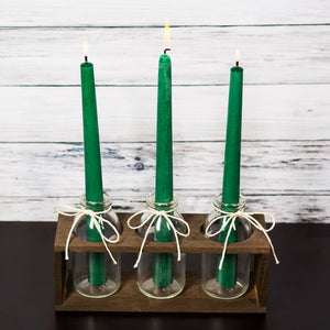 2 of 2: Richland Taper Candles 10" Dark Green Set of 50