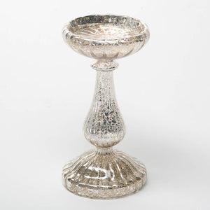 8 of 8: richland ribbed unique mercury glass pillar candle holder set of 3