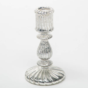 3 of 8: richland ribbed unique mercury glass taper candle holder set of 3