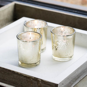 3 of 5: richland metallic gold mercury votive holders set of 12