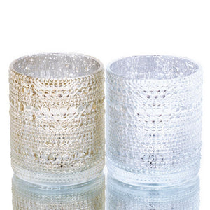 4 of 5: richland mercury candle holder pearly metallic gold large set of 6