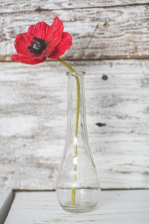 3 of 4: richland clear round teardrop bud vase 7 set of 48