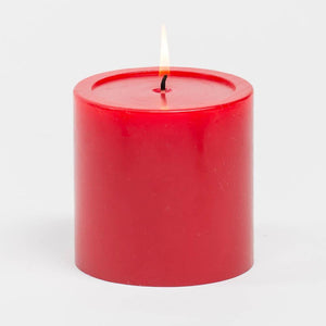1 of 2: richland 4 x 4 red pillar candle