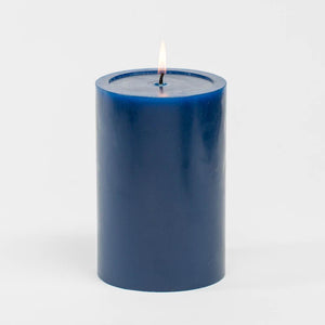 1 of 2: Richland 4" x 6" Navy Blue Pillar Candle