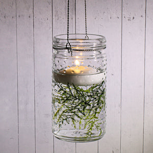 1 of 4: Eastland 7.5" Hanging Dotted Glass Jar with Handle