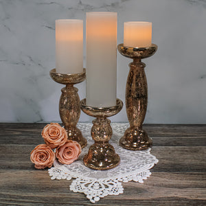3 of 4: Richland Flameless LED Pillar Candles 3"x3", 3"x6" & 3"x9" White Set of 3